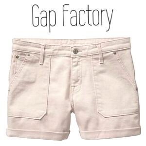 NEW! GAP FACTORY Blush Color A Coupe Girlfriend Denim Cuffed Jean Shorts 6.